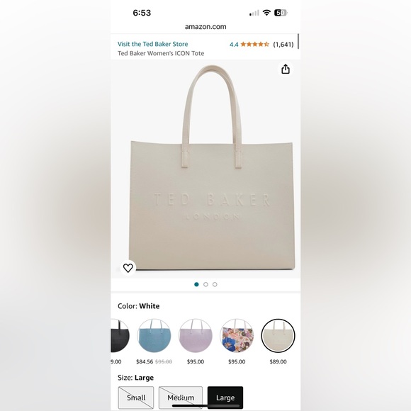 Ted Baker blue tote - Picture 3 of 3